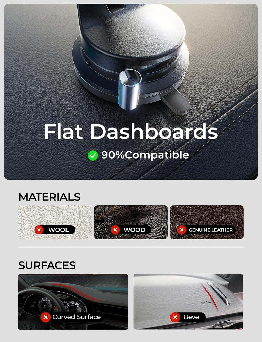 LISEN for Magsafe Car Mount, Magnetic Phone Holder for Car