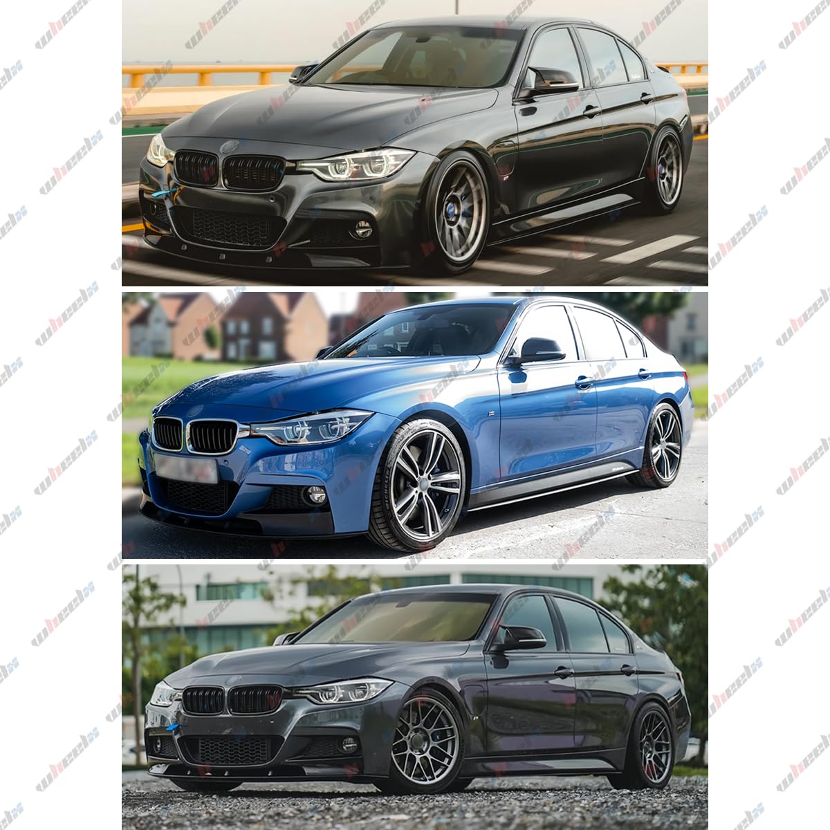 Front Bumper Lip Splitter Compatible with 2012-2018 F30 F31 Base 3 Series