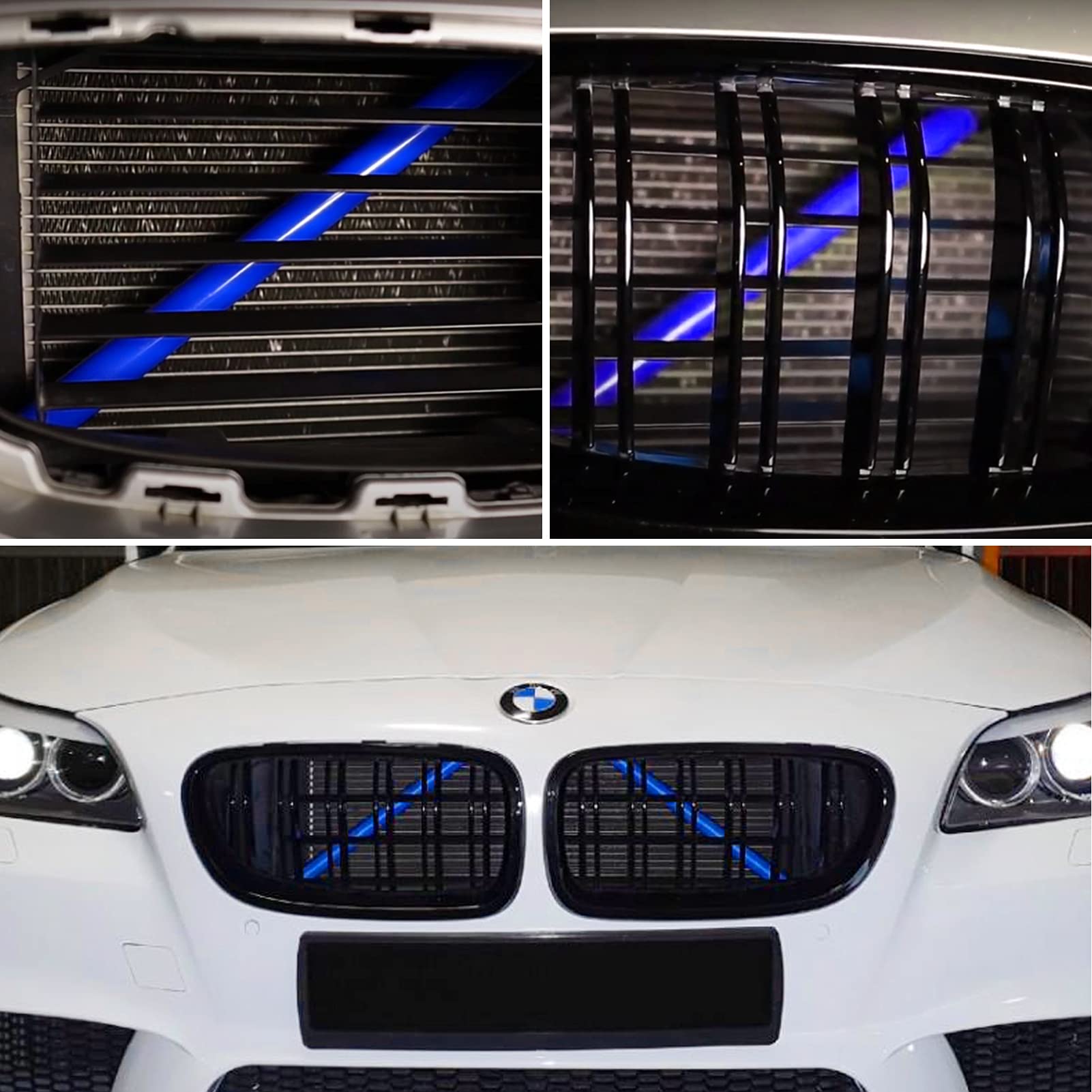 Jaronx for BMW V Brace Cover, Front Grill Inserts V Bar Brace Trim Covers | Compatible with BMW for 1'F20 F21/2'F22 F23/3'F30 F31 F34/4'F32 F33 F36/5' G30 G31/6'G32/7'G11 G12/8'G14 (White)