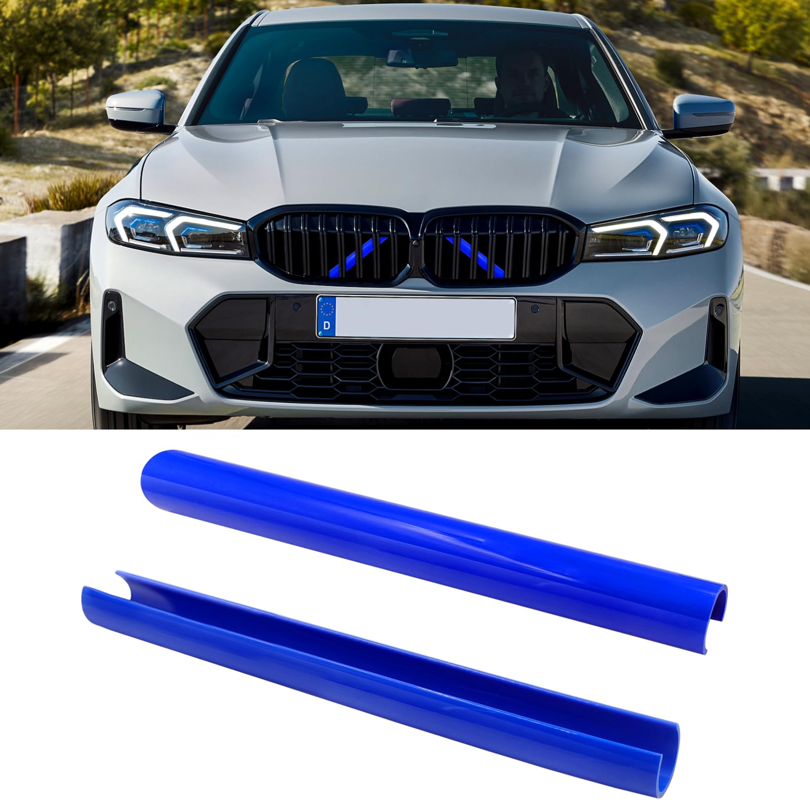 Jaronx for BMW V Brace Cover, Front Grill Inserts V Bar Brace Trim Covers | Compatible with BMW for 1'F20 F21/2'F22 F23/3'F30 F31 F34/4'F32 F33 F36/5' G30 G31/6'G32/7'G11 G12/8'G14 (White)