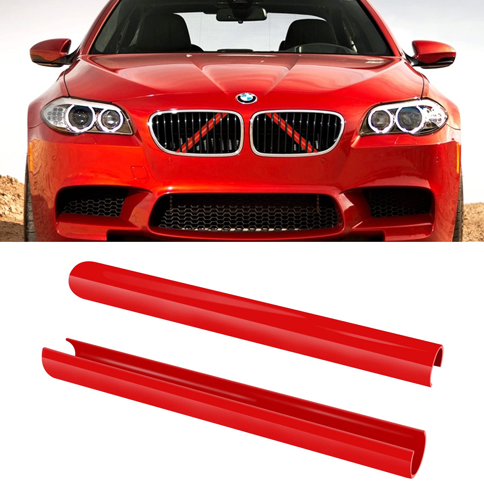Jaronx for BMW V Brace Cover, Front Grill Inserts V Bar Brace Trim Covers | Compatible with BMW for 1'F20 F21/2'F22 F23/3'F30 F31 F34/4'F32 F33 F36/5' G30 G31/6'G32/7'G11 G12/8'G14 (White)