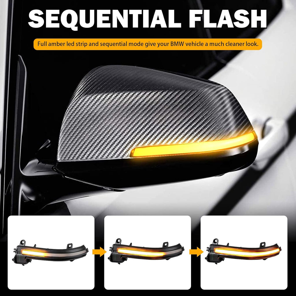 LED Dynamic Sequential Turn Signals Mirror Lights for BMW