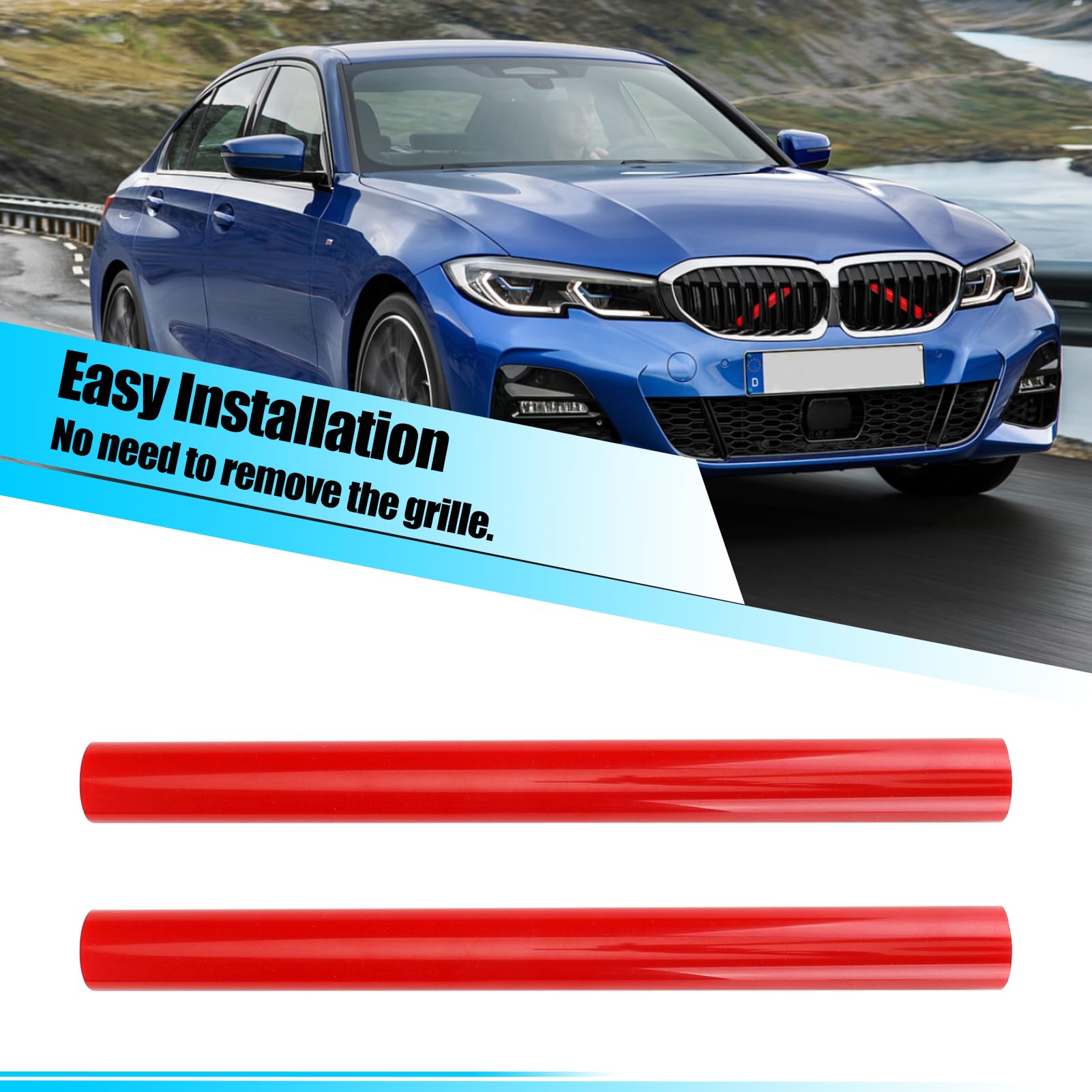Jaronx for BMW V Brace Cover, Front Grill Inserts V Bar Brace Trim Covers | Compatible with BMW for 1'F20 F21/2'F22 F23/3'F30 F31 F34/4'F32 F33 F36/5' G30 G31/6'G32/7'G11 G12/8'G14 (White)