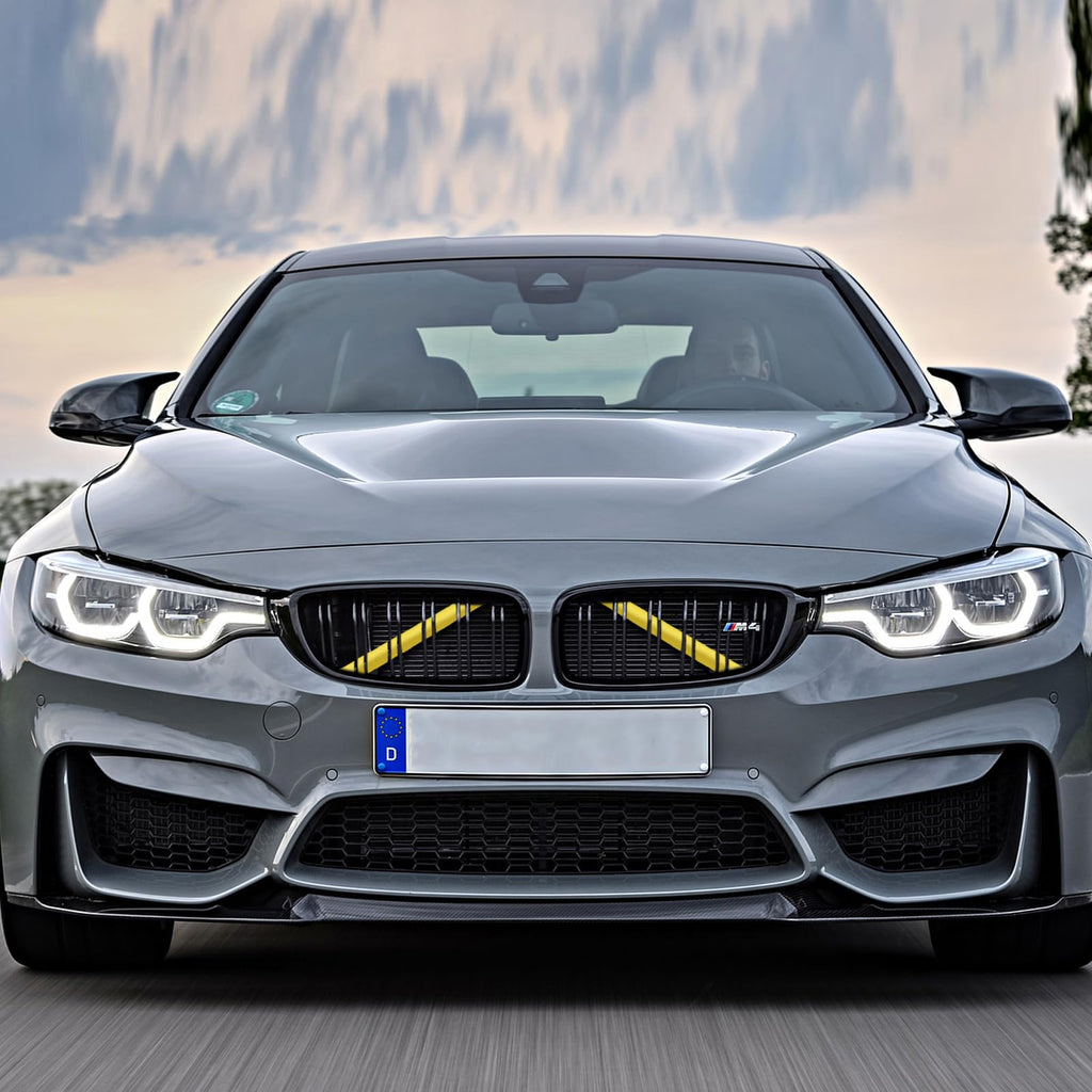 Jaronx for BMW V Brace Cover, Front Grill Inserts V Bar Brace Trim Covers | Compatible with BMW for 1'F20 F21/2'F22 F23/3'F30 F31 F34/4'F32 F33 F36/5' G30 G31/6'G32/7'G11 G12/8'G14 (White)