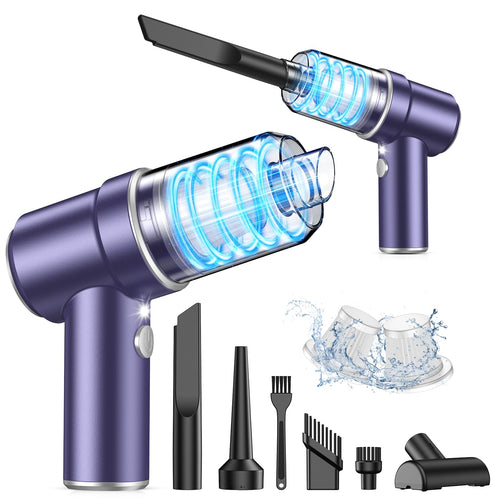 KMM Handheld Car Vacuum Cleaner, 9000Pa Vacuum Cleaner and Air Duster, 120W High Power Hand Held Vacuum with LED Light and Multi-Nozzles for Car, Home, Office, Pet