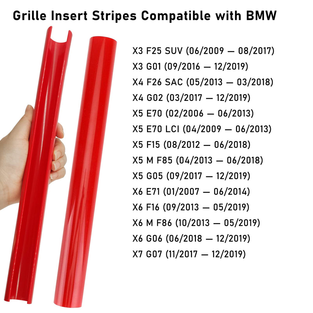 Jaronx for BMW V Brace Cover, Front Grill Inserts V Bar Brace Trim Covers | Compatible with BMW for 1'F20 F21/2'F22 F23/3'F30 F31 F34/4'F32 F33 F36/5' G30 G31/6'G32/7'G11 G12/8'G14 (White)