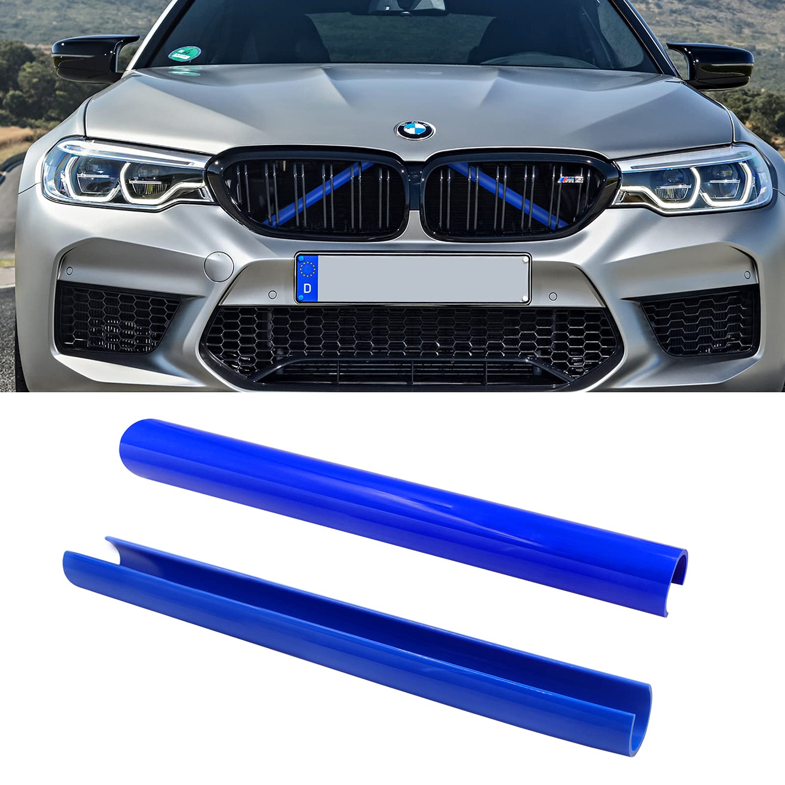 Jaronx for BMW V Brace Cover, Front Grill Inserts V Bar Brace Trim Covers | Compatible with BMW for 1'F20 F21/2'F22 F23/3'F30 F31 F34/4'F32 F33 F36/5' G30 G31/6'G32/7'G11 G12/8'G14 (White)