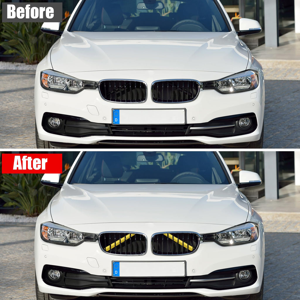Jaronx for BMW V Brace Cover, Front Grill Inserts V Bar Brace Trim Covers | Compatible with BMW for 1'F20 F21/2'F22 F23/3'F30 F31 F34/4'F32 F33 F36/5' G30 G31/6'G32/7'G11 G12/8'G14 (White)