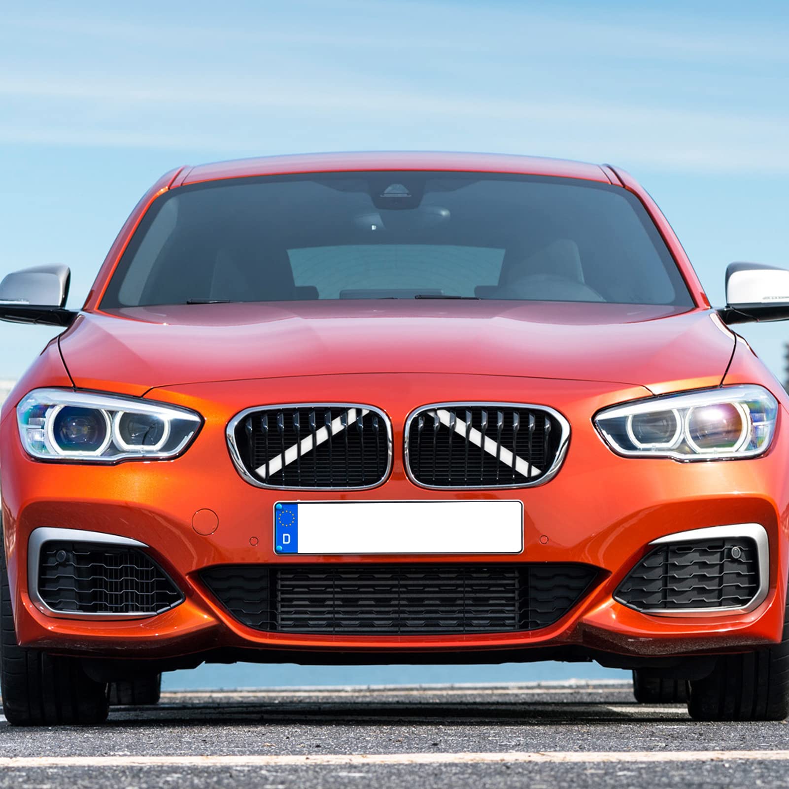 Jaronx for BMW V Brace Cover, Front Grill Inserts V Bar Brace Trim Covers | Compatible with BMW for 1'F20 F21/2'F22 F23/3'F30 F31 F34/4'F32 F33 F36/5' G30 G31/6'G32/7'G11 G12/8'G14 (White)