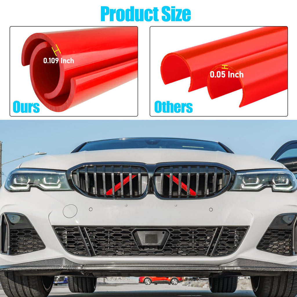 Jaronx for BMW V Brace Cover, Front Grill Inserts V Bar Brace Trim Covers | Compatible with BMW for 1'F20 F21/2'F22 F23/3'F30 F31 F34/4'F32 F33 F36/5' G30 G31/6'G32/7'G11 G12/8'G14 (White)