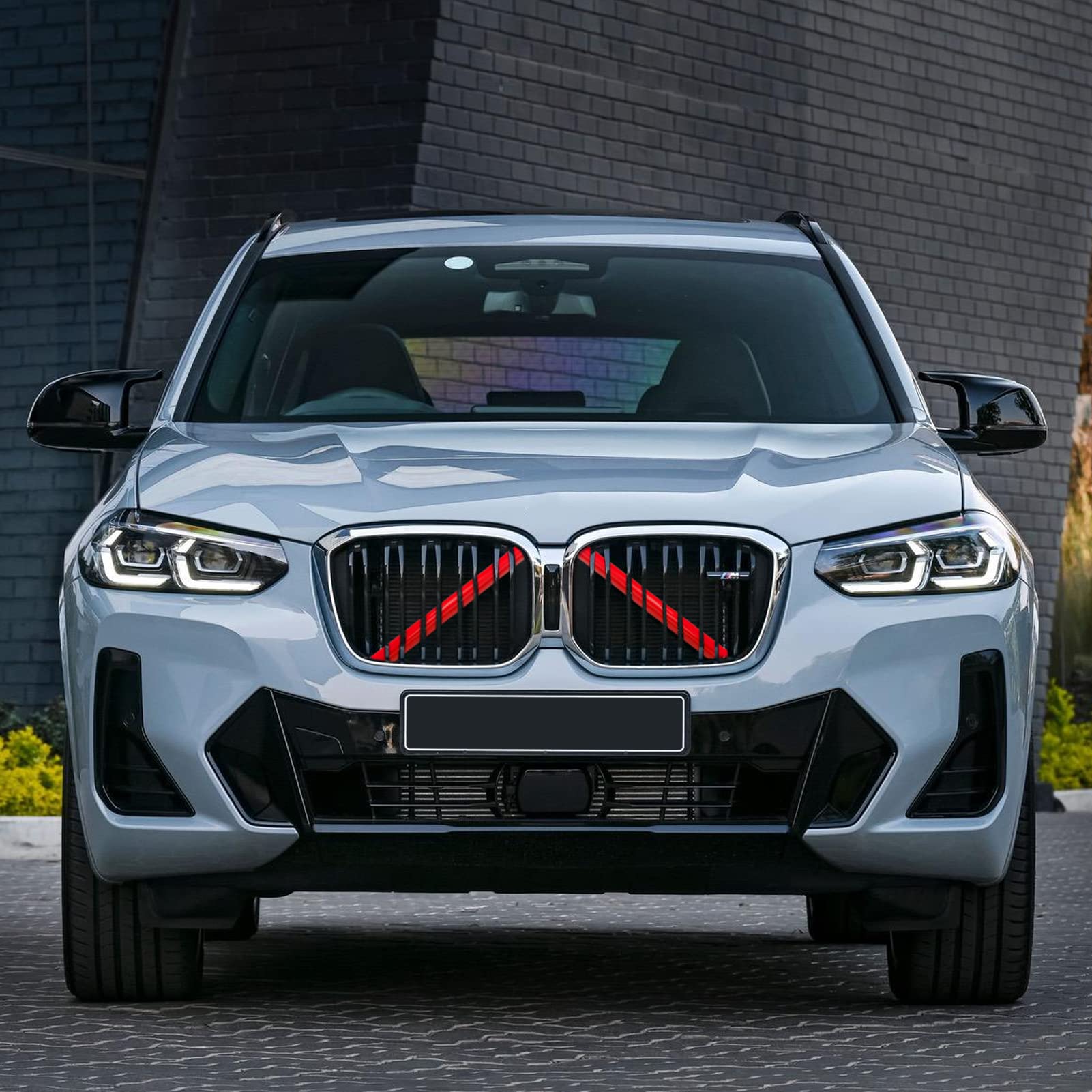 Jaronx for BMW V Brace Cover, Front Grill Inserts V Bar Brace Trim Covers | Compatible with BMW for 1'F20 F21/2'F22 F23/3'F30 F31 F34/4'F32 F33 F36/5' G30 G31/6'G32/7'G11 G12/8'G14 (White)
