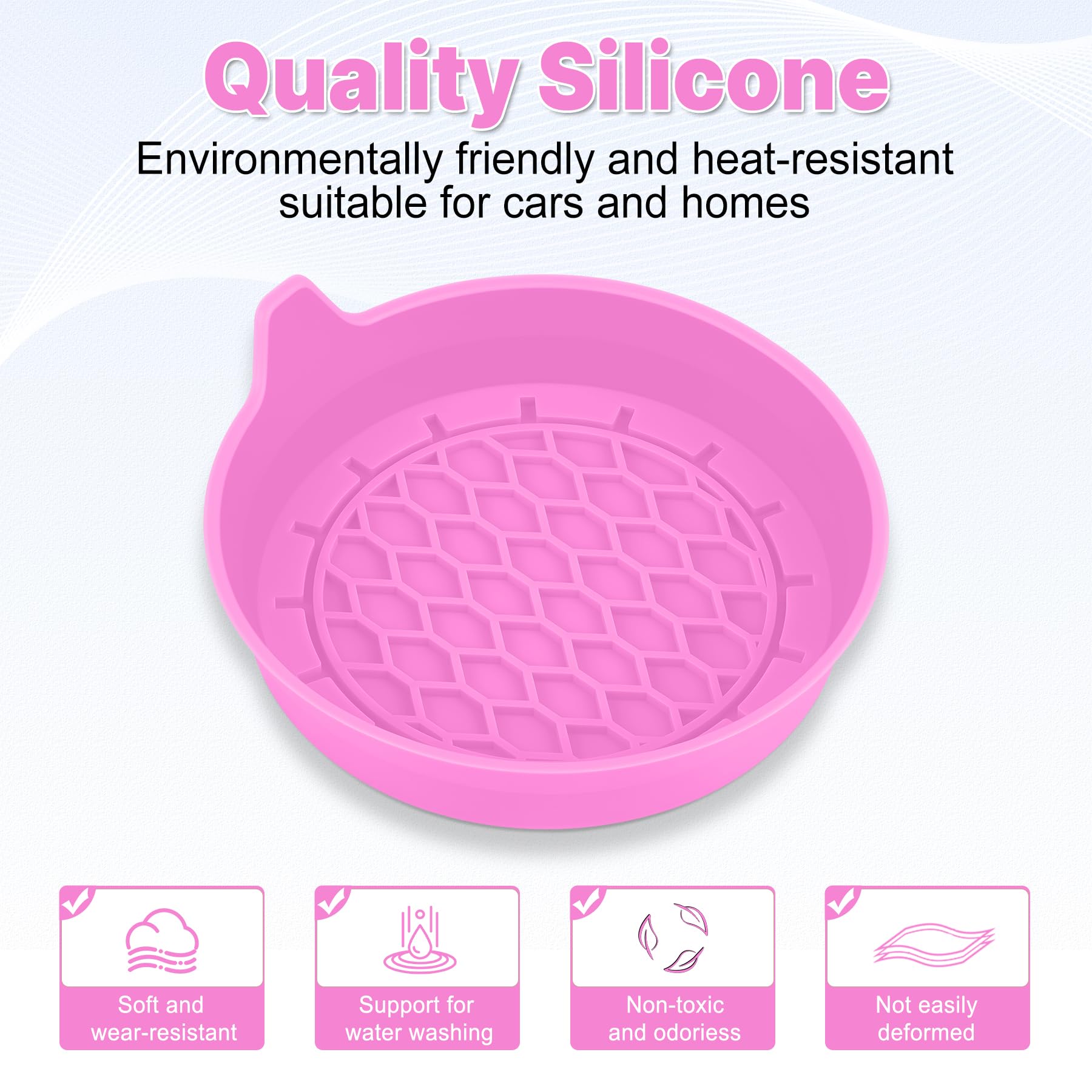 SINGARO Car Cup Holder Coaster, Silicone Cup Holder Insert, Universal Non-Slip Cup Holders, Car Accessories Interior for Women and Man Interior Sets 4 Pack Black