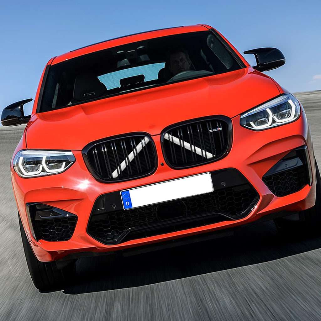 Jaronx for BMW V Brace Cover, Front Grill Inserts V Bar Brace Trim Covers | Compatible with BMW for 1'F20 F21/2'F22 F23/3'F30 F31 F34/4'F32 F33 F36/5' G30 G31/6'G32/7'G11 G12/8'G14 (White)