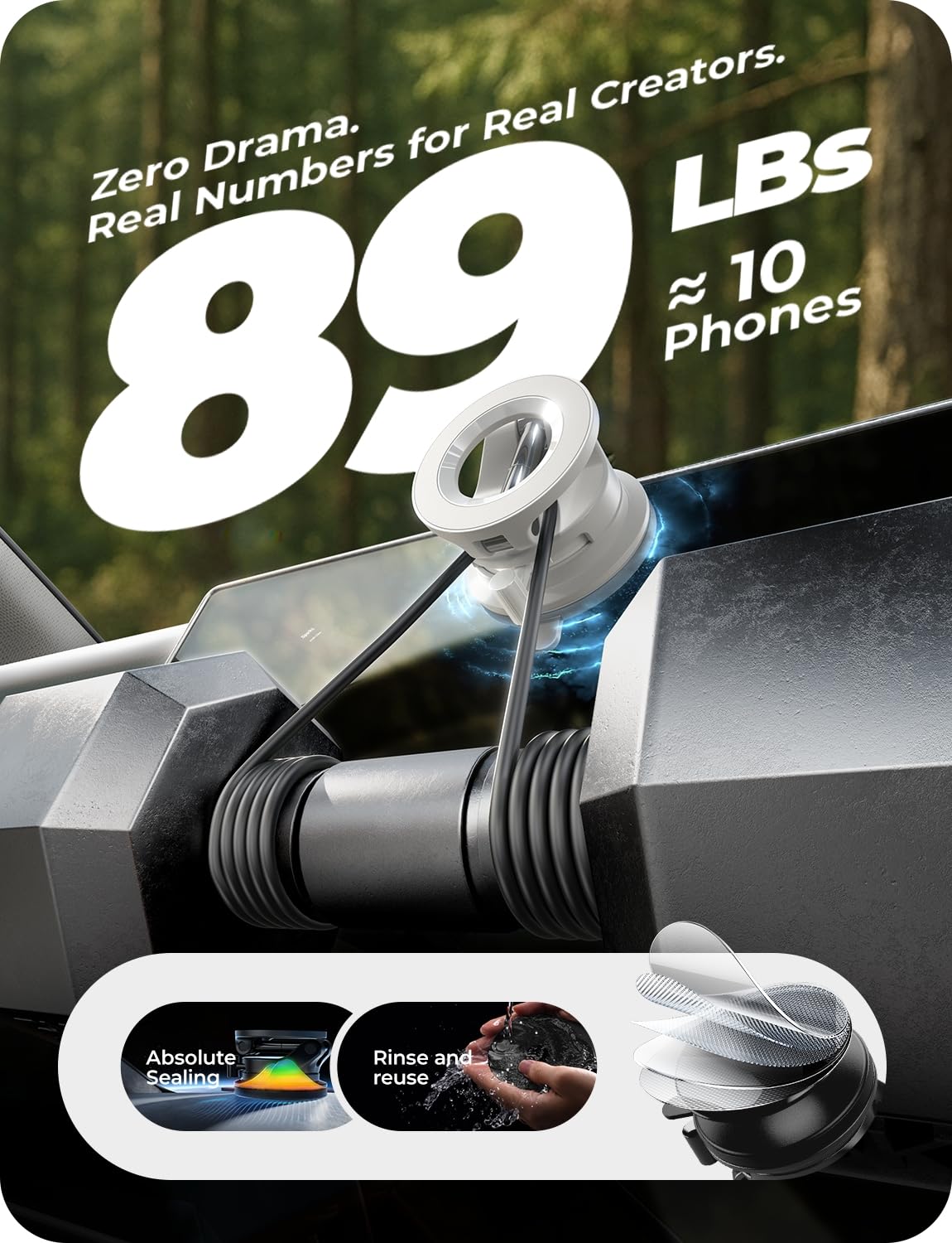 LISEN for Magsafe Car Mount, Magnetic Phone Holder for Car