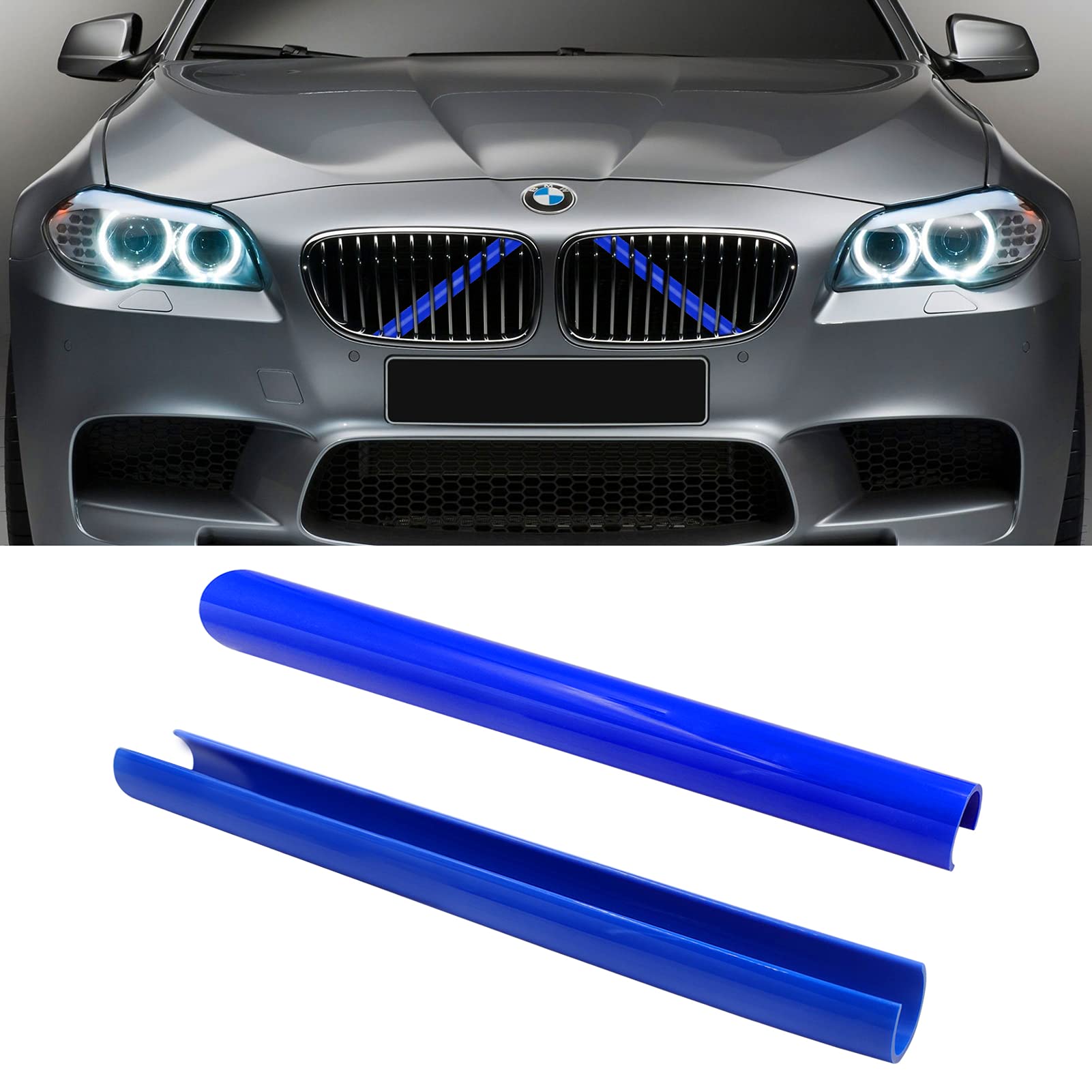 Jaronx for BMW V Brace Cover, Front Grill Inserts V Bar Brace Trim Covers | Compatible with BMW for 1'F20 F21/2'F22 F23/3'F30 F31 F34/4'F32 F33 F36/5' G30 G31/6'G32/7'G11 G12/8'G14 (White)