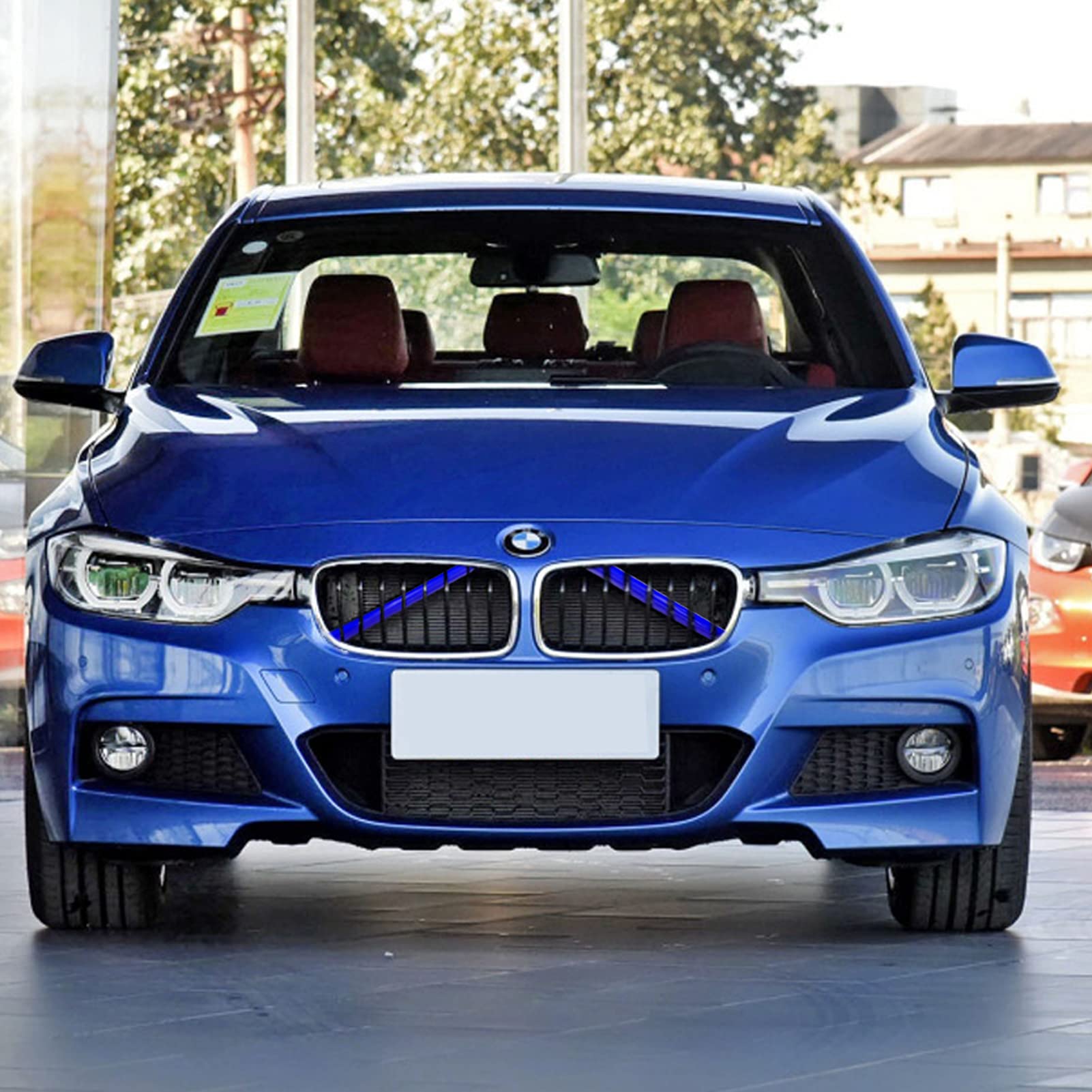 Jaronx for BMW V Brace Cover, Front Grill Inserts V Bar Brace Trim Covers | Compatible with BMW for 1'F20 F21/2'F22 F23/3'F30 F31 F34/4'F32 F33 F36/5' G30 G31/6'G32/7'G11 G12/8'G14 (White)