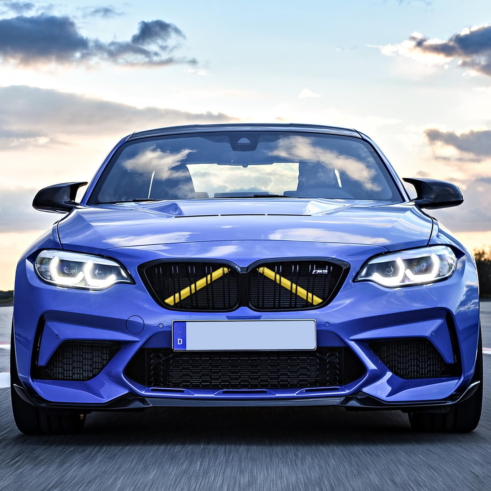 Jaronx for BMW V Brace Cover, Front Grill Inserts V Bar Brace Trim Covers | Compatible with BMW for 1'F20 F21/2'F22 F23/3'F30 F31 F34/4'F32 F33 F36/5' G30 G31/6'G32/7'G11 G12/8'G14 (White)