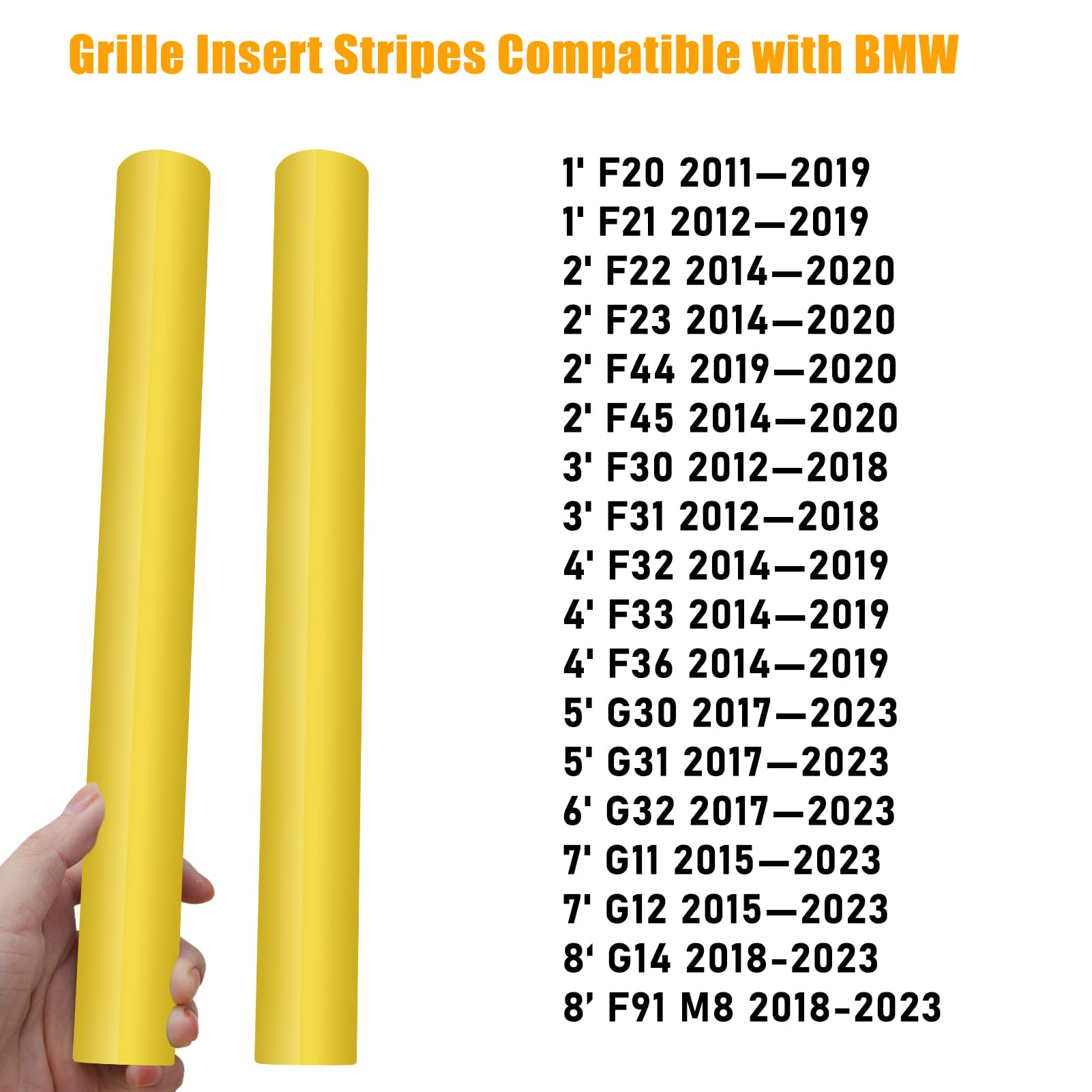 Jaronx for BMW V Brace Cover, Front Grill Inserts V Bar Brace Trim Covers | Compatible with BMW for 1'F20 F21/2'F22 F23/3'F30 F31 F34/4'F32 F33 F36/5' G30 G31/6'G32/7'G11 G12/8'G14 (White)