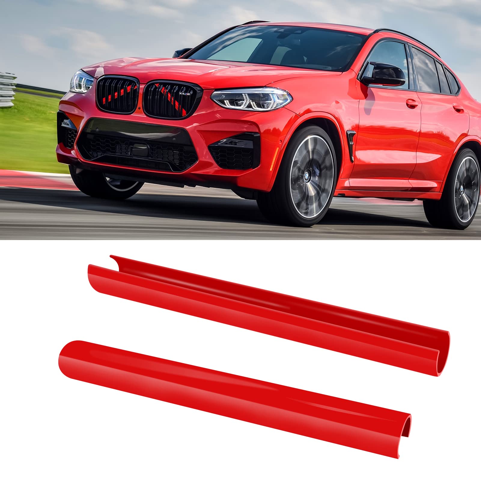 Jaronx for BMW V Brace Cover, Front Grill Inserts V Bar Brace Trim Covers | Compatible with BMW for 1'F20 F21/2'F22 F23/3'F30 F31 F34/4'F32 F33 F36/5' G30 G31/6'G32/7'G11 G12/8'G14 (White)