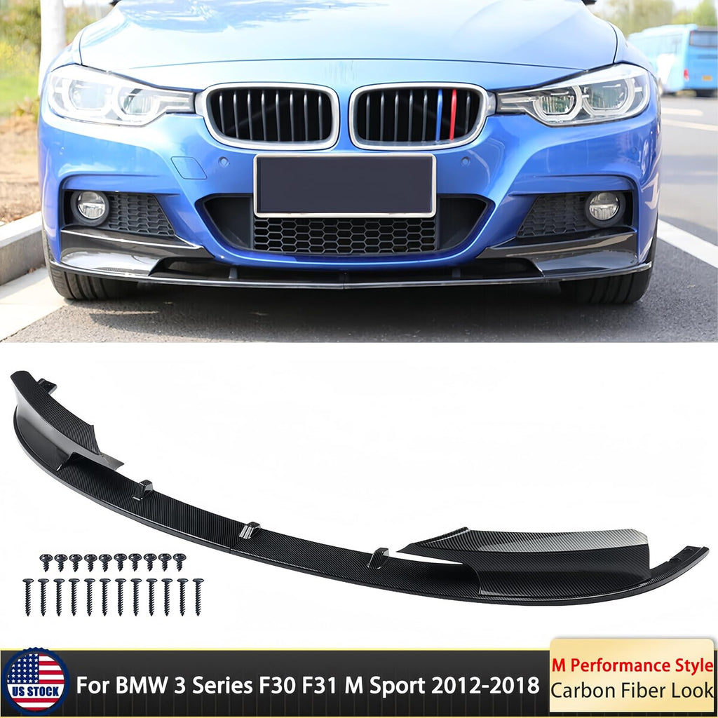 Front Bumper Lip Splitter Compatible with 2012-2018 F30 F31 Base 3 Series