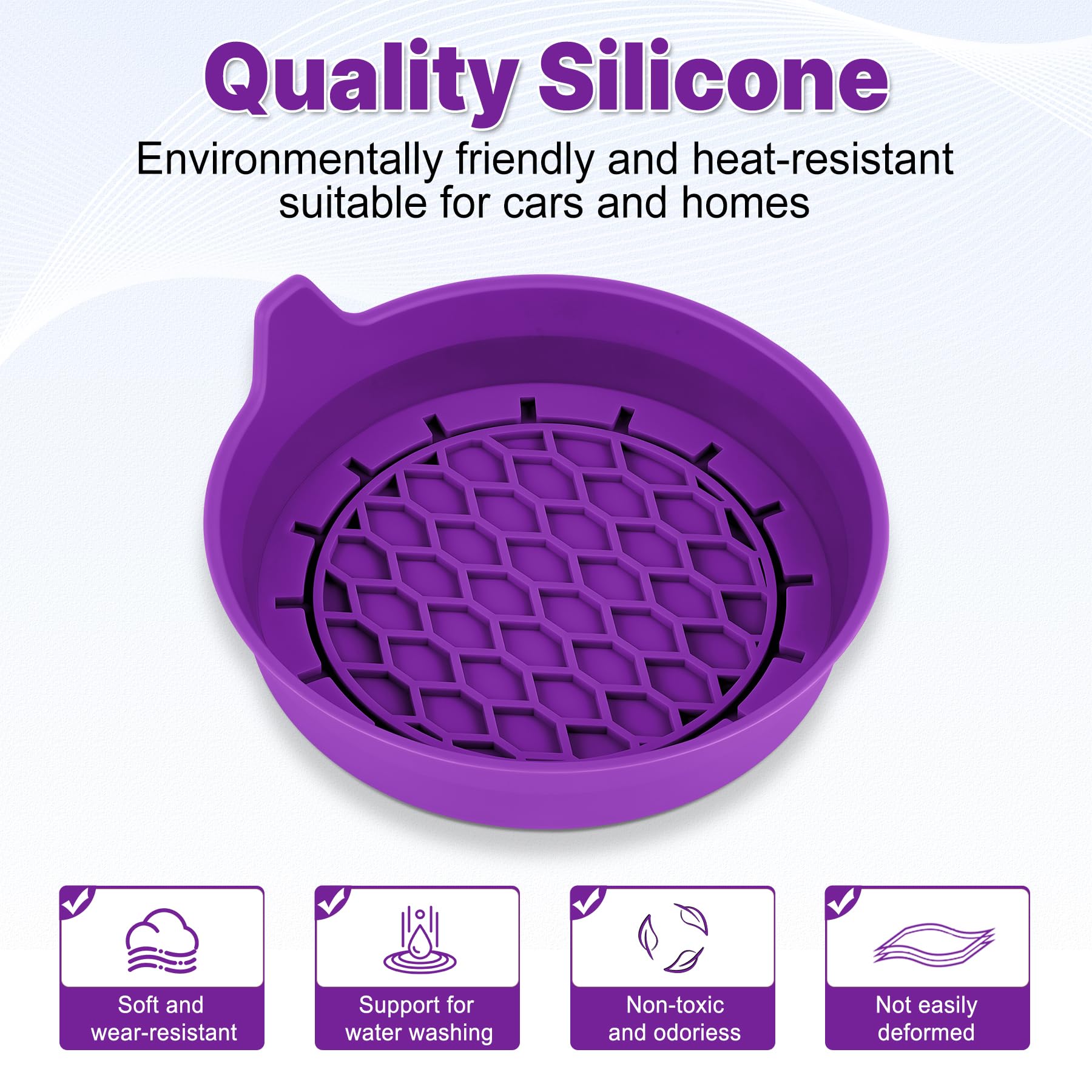 SINGARO Car Cup Holder Coaster, Silicone Cup Holder Insert, Universal Non-Slip Cup Holders, Car Accessories Interior for Women and Man Interior Sets 4 Pack Black