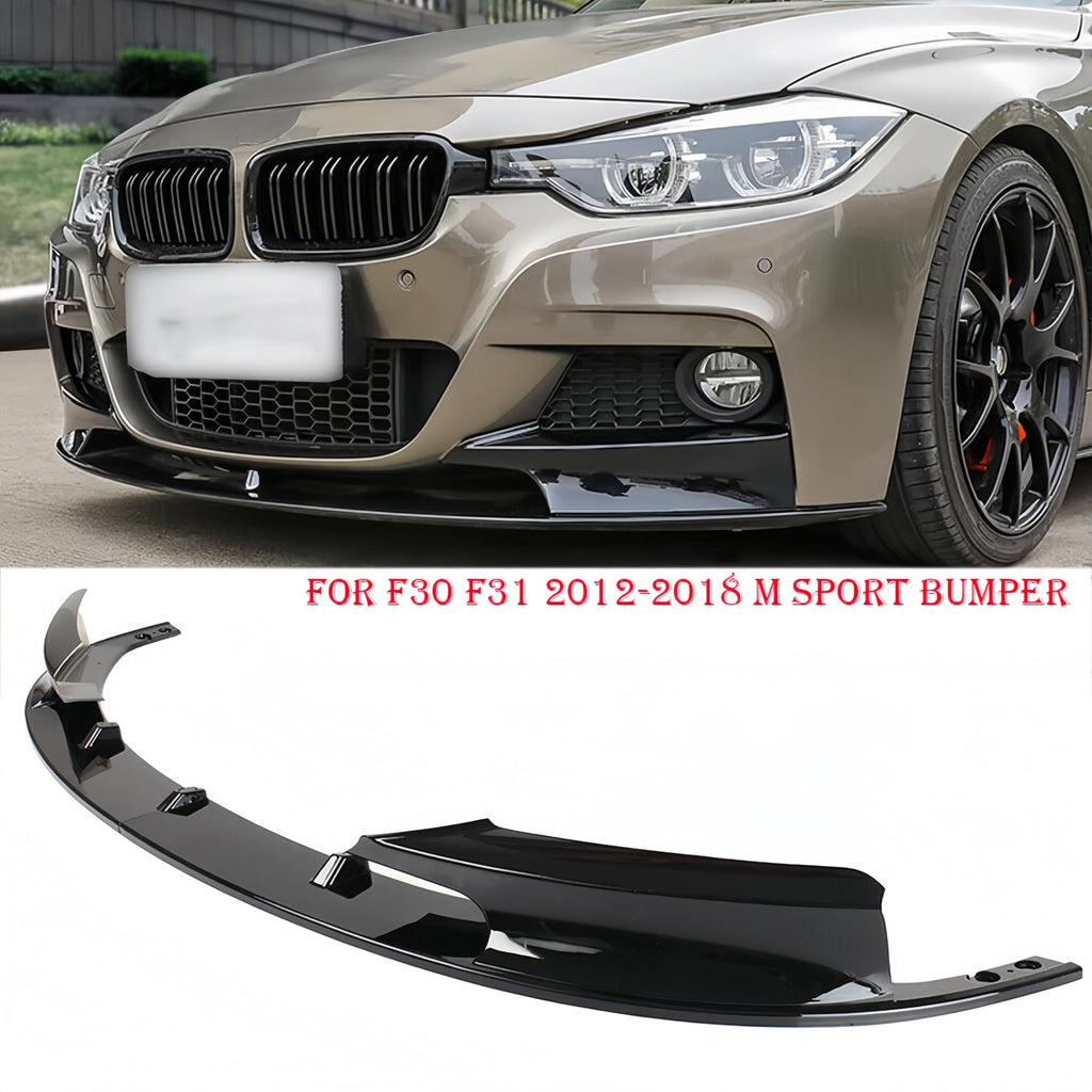 Front Bumper Lip Splitter Compatible with 2012-2018 F30 F31 Base 3 Series