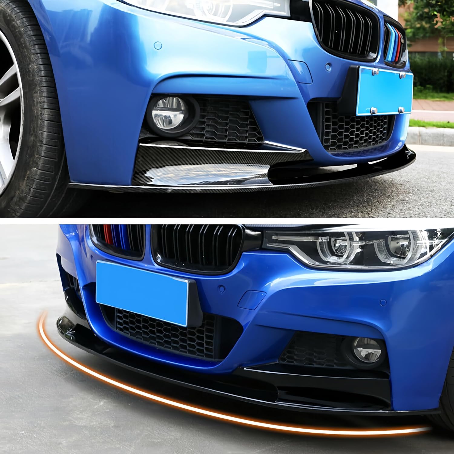Front Bumper Lip Splitter Compatible with 2012-2018 F30 F31 Base 3 Series