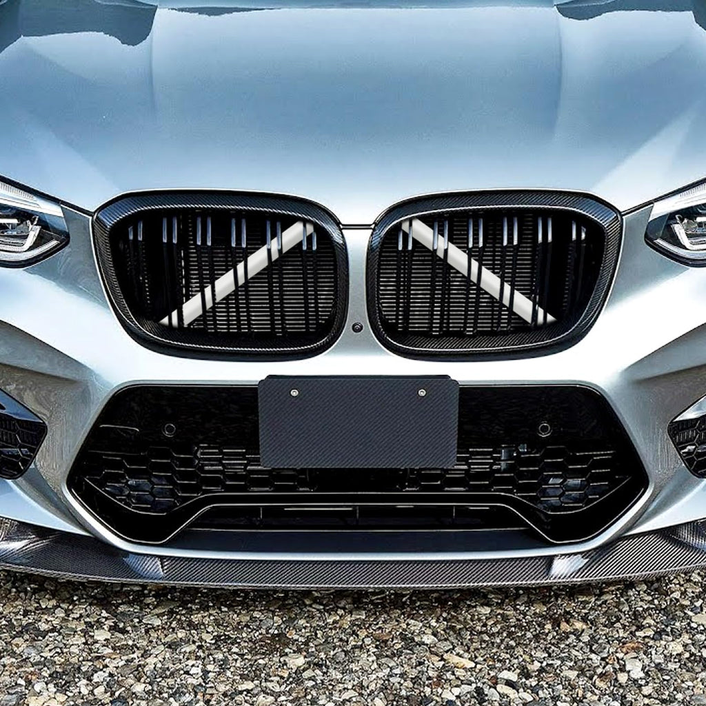 Jaronx for BMW V Brace Cover, Front Grill Inserts V Bar Brace Trim Covers | Compatible with BMW for 1'F20 F21/2'F22 F23/3'F30 F31 F34/4'F32 F33 F36/5' G30 G31/6'G32/7'G11 G12/8'G14 (White)