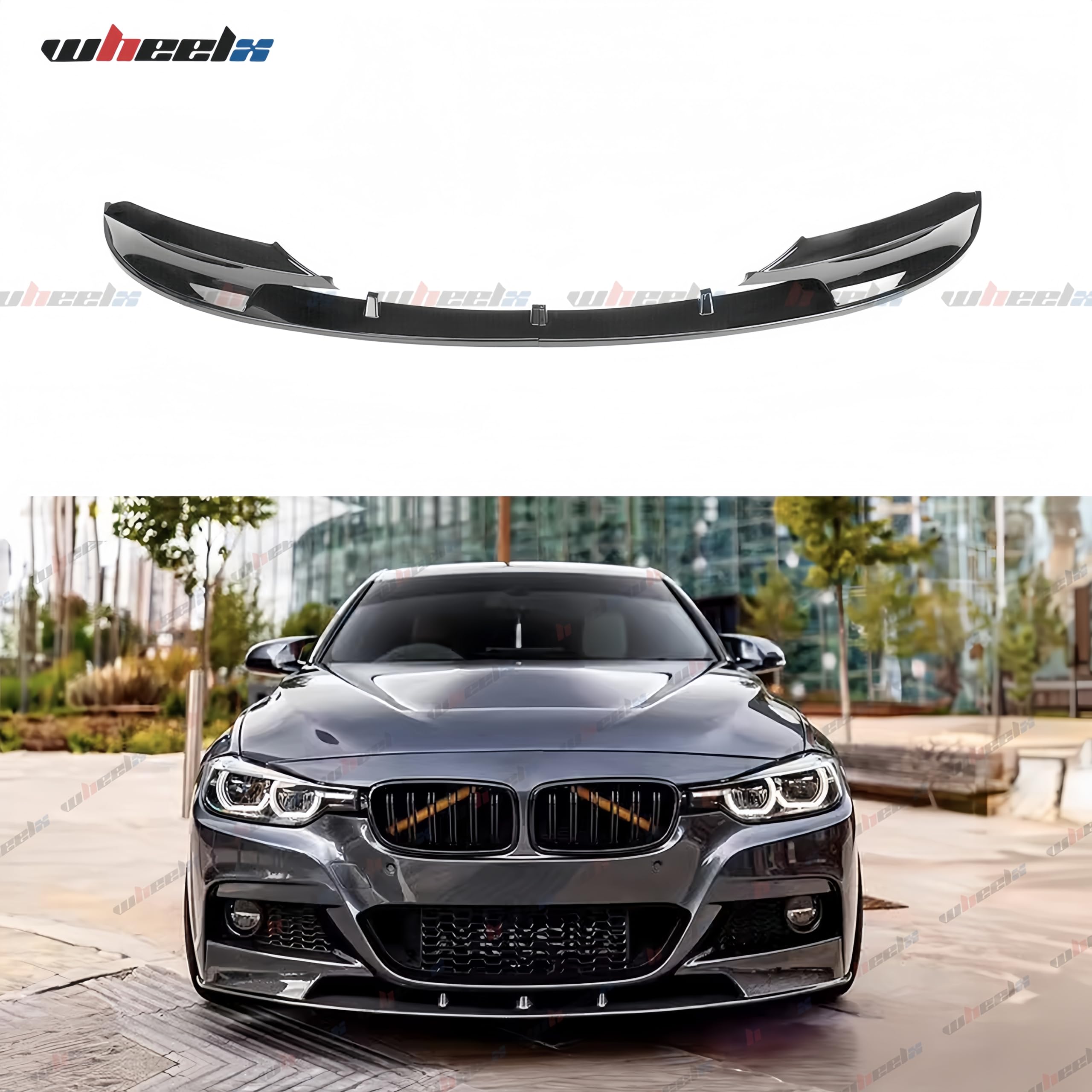 Front Bumper Lip Splitter Compatible with 2012-2018 F30 F31 Base 3 Series