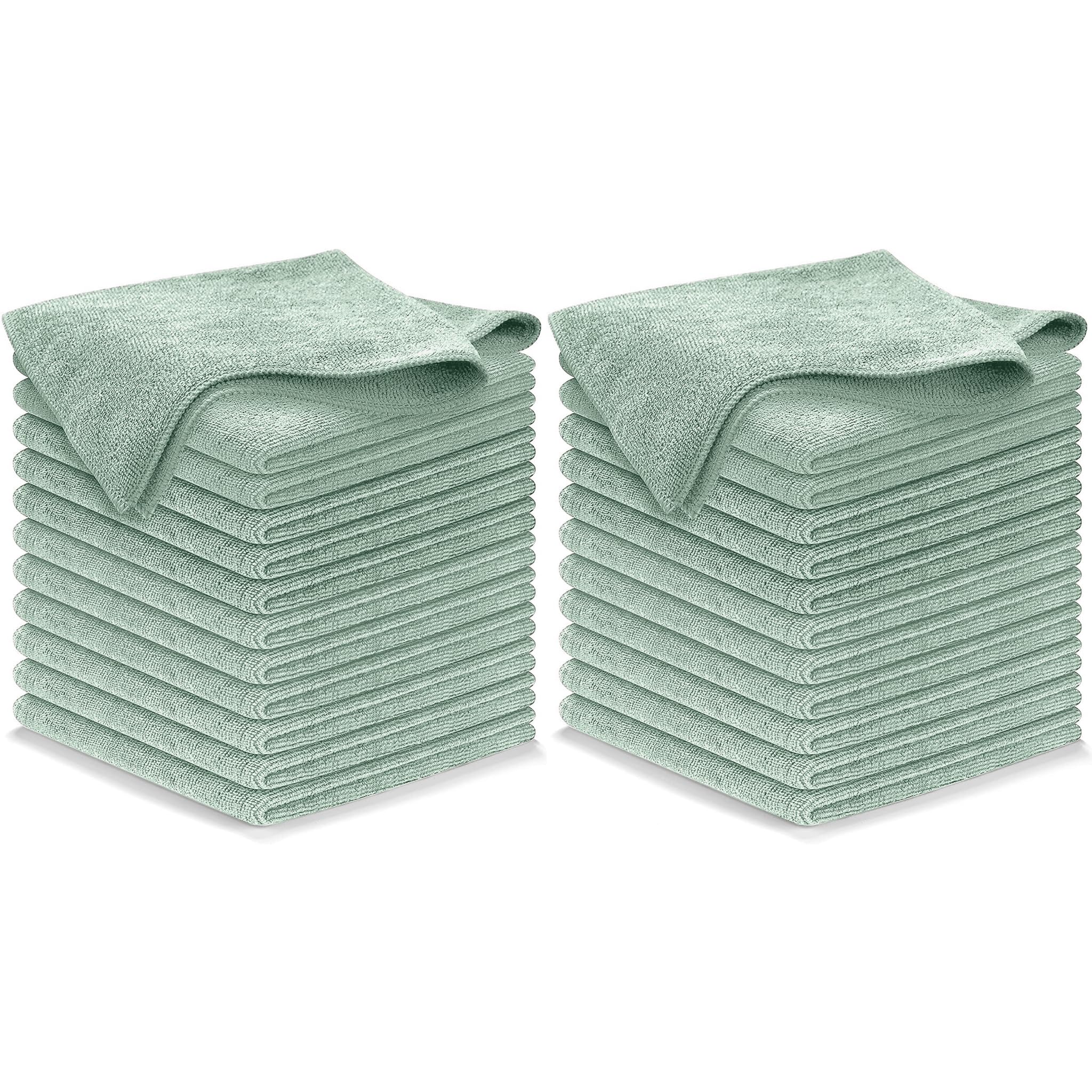 USANOOKS Microfiber Cleaning Cloth Grey - 12 Pcs (12.5"x12.5") - High Performance - 1200 Washes, Ultra Absorbent Microfiber Towel Weave Grime & Liquid for Streak-Free Mirror Shine - Car Washing Cloth