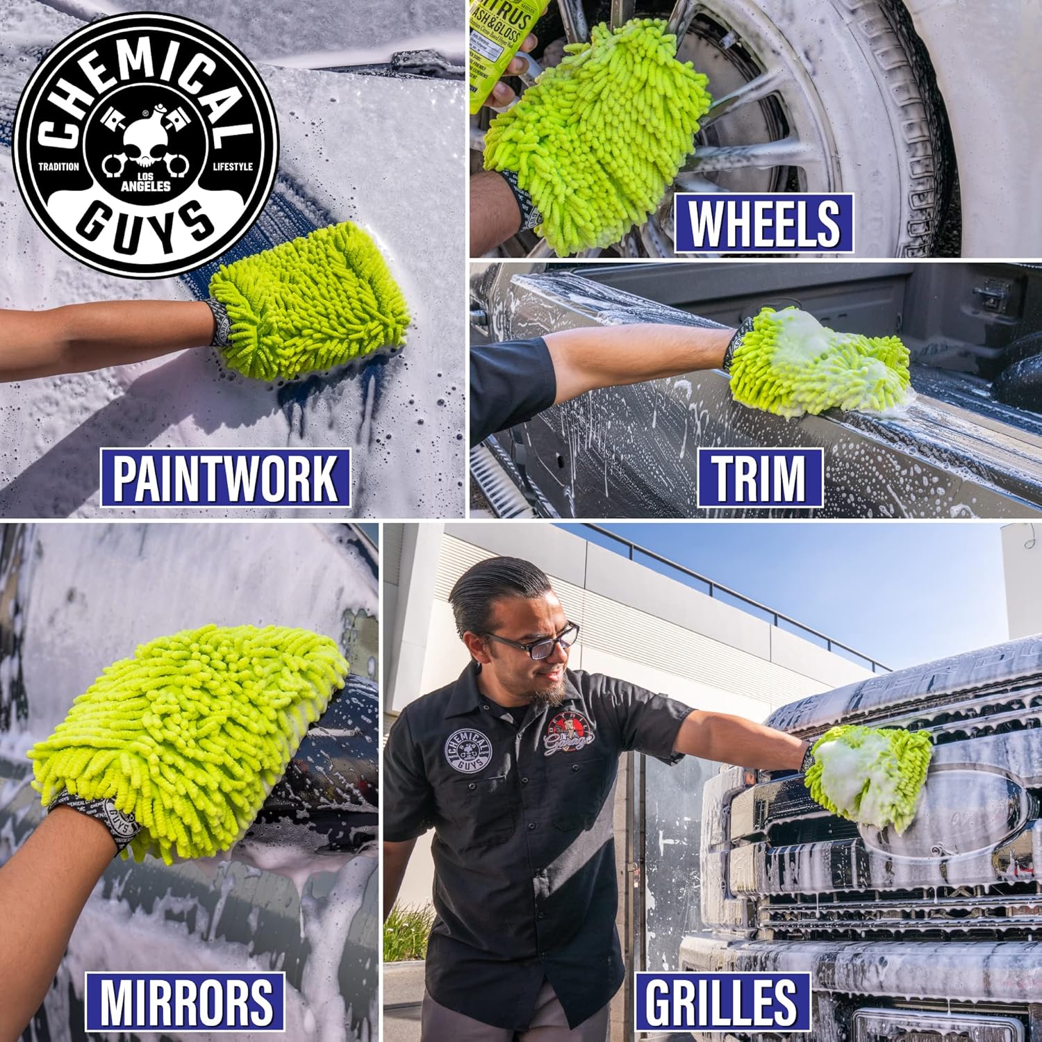 Chemical Guys, Chenille Microfiber Wash Mitt for Cars