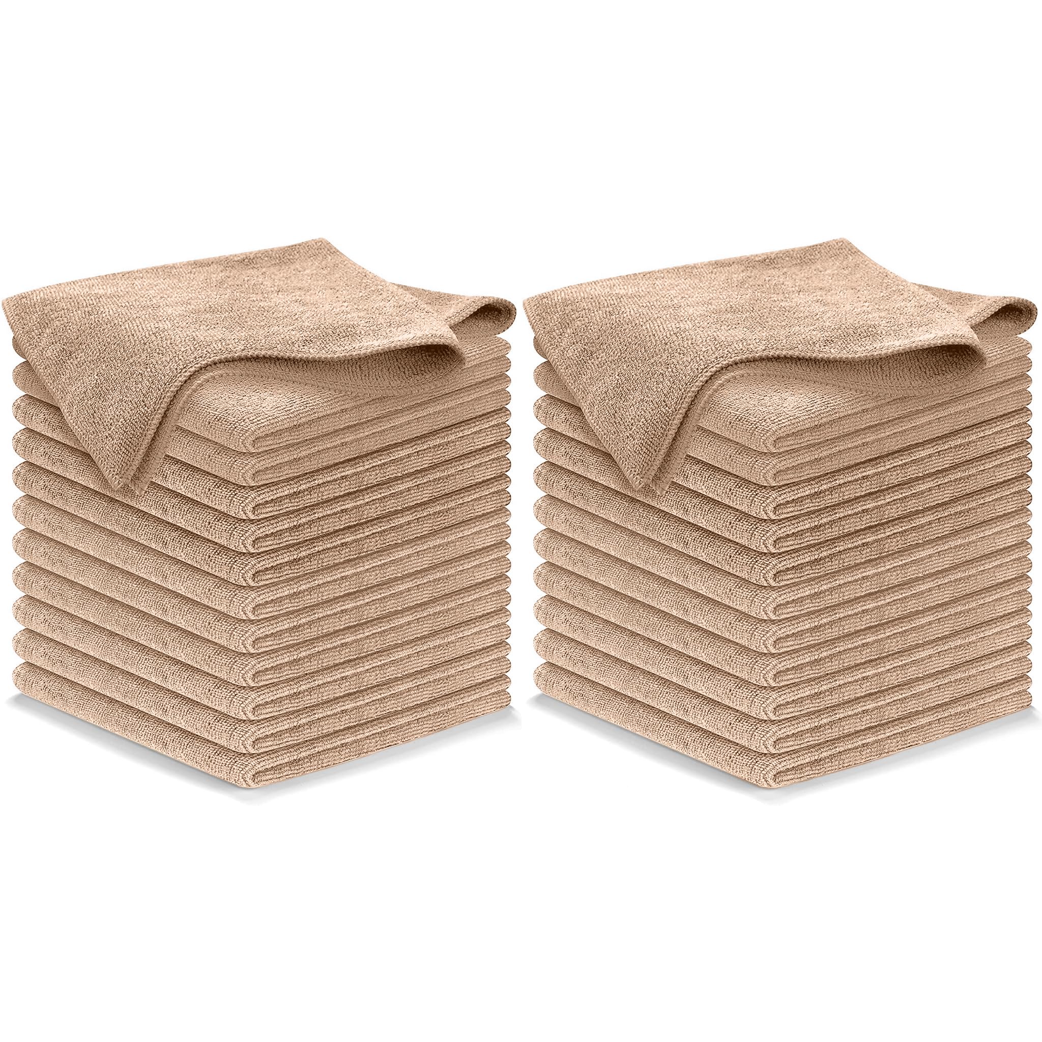 USANOOKS Microfiber Cleaning Cloth Grey - 12 Pcs (12.5"x12.5") - High Performance - 1200 Washes, Ultra Absorbent Microfiber Towel Weave Grime & Liquid for Streak-Free Mirror Shine - Car Washing Cloth
